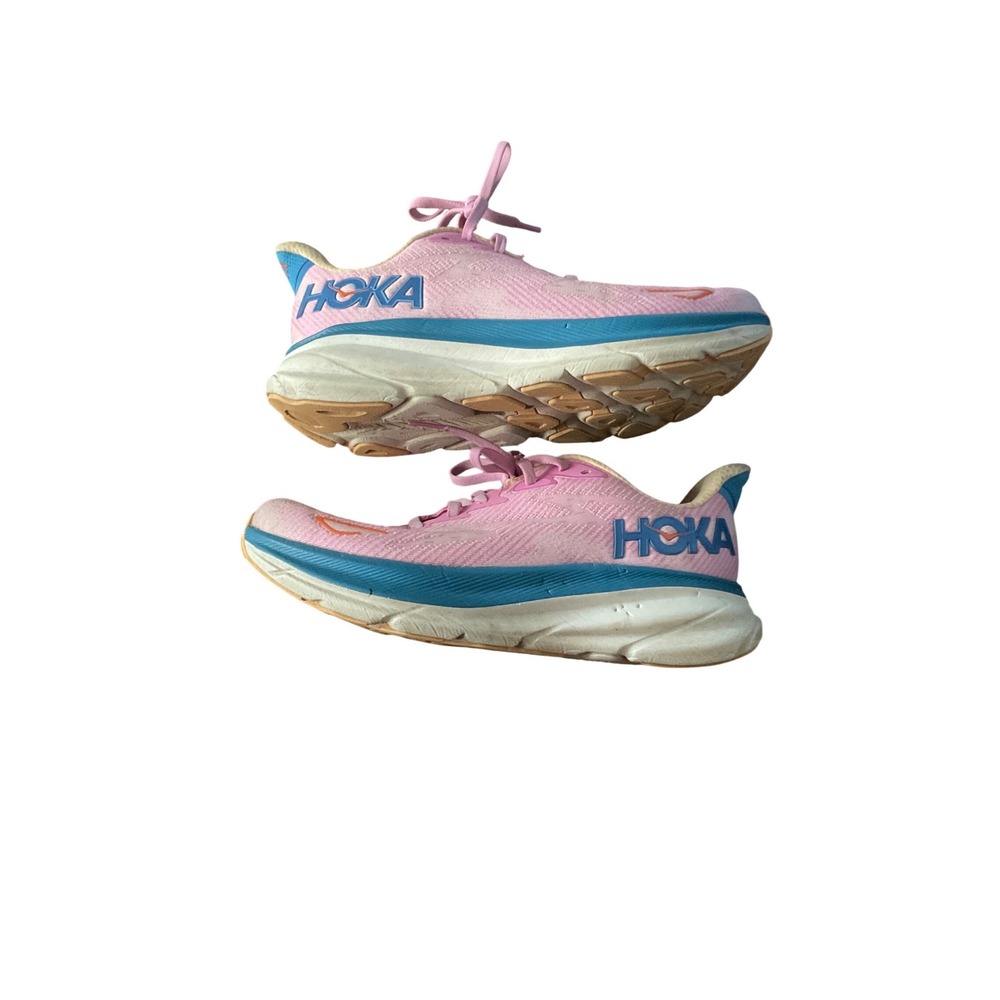 Hoka Clifton 9 Women's Pink‎ Blue Running Shoes Size 8B